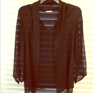 Black Blouse w/ Gold Shimmer